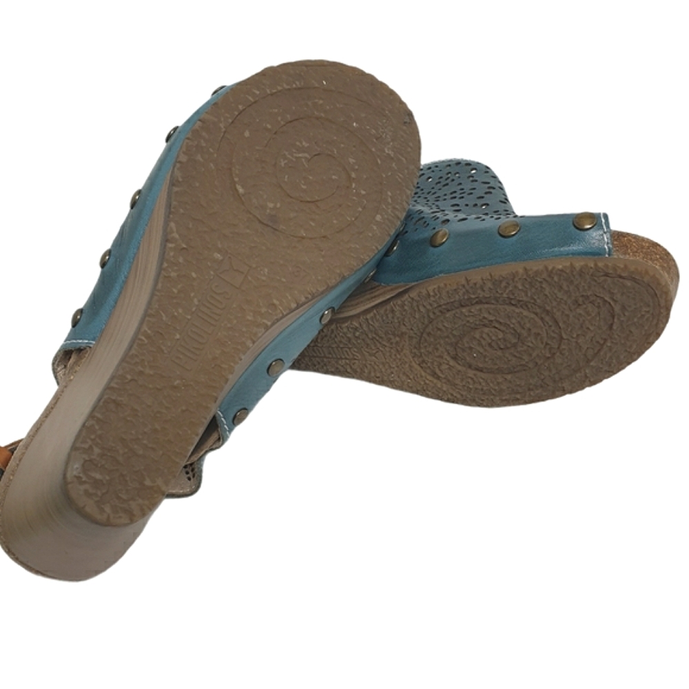 Pikolinos Benissa colorJeans wedge sandal size 7 - Picture 7 of 10